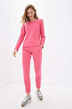 Розовые спортивные штаны 221210 зауженного кроя из хлопкового трикотажа Garne 3039405 фото №2