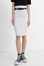High Rise White Stretch Pencil Skirt Garne 3040405 photo №1