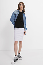 High Rise White Stretch Pencil Skirt Garne 3040405 photo №2
