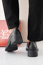 Women's spring-autumn black leather shoes  2505406 photo №5