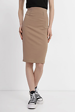 Beige High Rise Stretch Pencil Skirt Garne 3040406 photo №1
