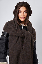 Chocolate-colored bouffant scarf Garne 4496406 photo №2