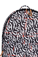 Urban youth backpack in black with a pattern GARD 8011406 photo №4