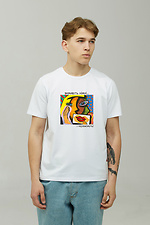 White cotton t-shirt with patriotic print from the Tender Will Survive...and Win! collection. Garne 9000406 photo №1