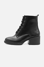 Women's leather winter boots with wide heels  4205407 photo №1