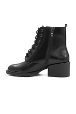 Winterstiefel aus Leder für Damen mit breitem Absatz 4205407 Foto №2