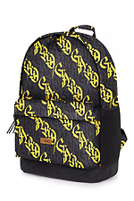 Urban youth backpack in black with a yellow pattern GARD 8011407 photo №1