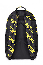 Urban youth backpack in black with a yellow pattern GARD 8011407 photo №2