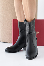 Women's spring-autumn black leather boots  2505408 photo №2