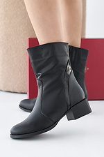 Women's spring-autumn black leather boots  2505408 photo №3
