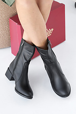 Women's spring-autumn black leather boots  2505408 photo №6