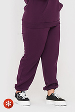 Утеплені штани на резинці фіолетового кольору Garne 3041408 фото №3