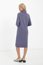 Warm knitted straight-fit golf dress with a high neck  4038408 photo №3