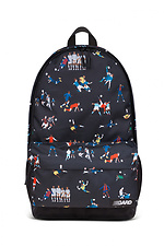 Urban youth backpack in black with a bright pattern GARD 8011408 photo №2
