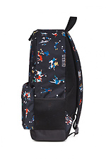 Urban youth backpack in black with a bright pattern GARD 8011408 photo №3