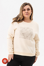 TODEY Striped Heart beige insulated sweatshirt Garne 9001408 photo №3