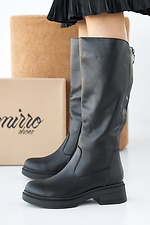 Women's spring-autumn black leather boots  2505410 photo №3