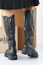 Women's spring-autumn black leather boots  2505410 photo №4