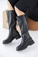Women's spring-autumn black leather boots  2505410 photo №7