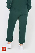 Утеплені штани на резинці смарагдового кольору Garne 3041410 фото №3