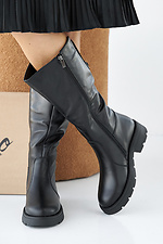 Women's spring-autumn black leather boots  2505411 photo №5