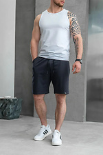 Men's plain casual sports shorts made of cotton classic graphite Teamv 8034411 photo №3