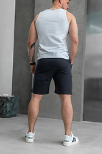 Men's plain casual sports shorts made of cotton classic graphite Teamv 8034411 photo №4