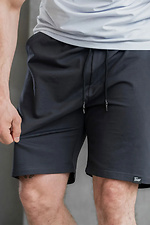 Men's plain casual sports shorts made of cotton classic graphite Teamv 8034411 photo №5