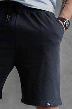 Men's plain casual sports shorts made of cotton classic graphite Teamv 8034411 photo №6