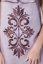 Женское льняное платье вышиванка с широким воланом на плечах Cornett-VOL 2012412 фото №3