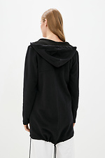 Zipped cotton sports cardigan with hood and pockets Garne 3039412 photo №3