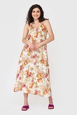 Літня вільна сукня ZIRKA зі штапелю в квітковий принт Garne 3040412 фото №1