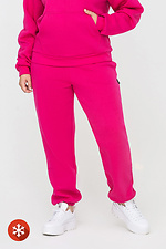 Insulated pants with elastic band in fuchsia color Garne 3041412 photo №1