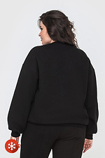 Warm knitted sweatshirt WENDI with dropped sleeves in black Garne 3041413 photo №4