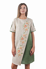 Женское льняное платье вышиванка с коротким рукавом Cornett-VOL 2012414 фото №2
