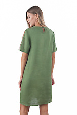 Женское льняное платье вышиванка с коротким рукавом Cornett-VOL 2012414 фото №4