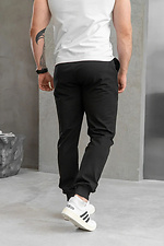 Men's Demi-season Sports Pants with Cuffs Simple Sport Black Teamv 8034414 photo №2