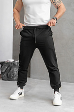 Men's Demi-season Sports Pants with Cuffs Simple Sport Black Teamv 8034414 photo №3