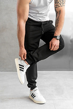 Men's Demi-season Sports Pants with Cuffs Simple Sport Black Teamv 8034414 photo №7
