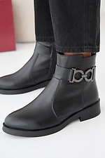 Women's spring-autumn black leather boots  2505415 photo №8