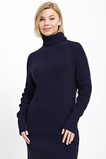 Short knitted dress in dark blue  4038415 photo №2