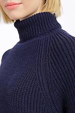 Short knitted dress in dark blue  4038415 photo №4