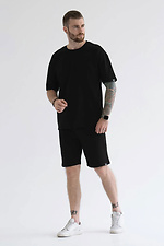 Men's Summer Suit Shorts with T-Shirt Cut Black Teamv 8034415 photo №1