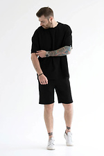Men's Summer Suit Shorts with T-Shirt Cut Black Teamv 8034415 photo №2