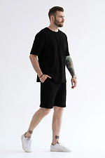 Men's Summer Suit Shorts with T-Shirt Cut Black Teamv 8034415 photo №3