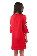Женское льняное платье с вышивкой на широких рукавах Cornett-VOL 2012416 фото №3