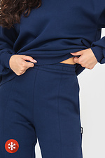 Insulated straight pants with blue fleece Garne 3041416 photo №9