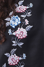 Damska lniana haftowana sukienka z krótkim rękawem Cornett-VOL 2012417 zdjęcie №2
