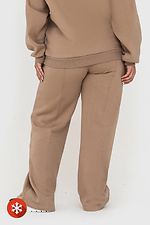 Insulated straight pants with beige fleece Garne 3041418 photo №4