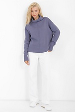 Теплый женский свитер с целевязанным воротником хомут  4038418 фото №2